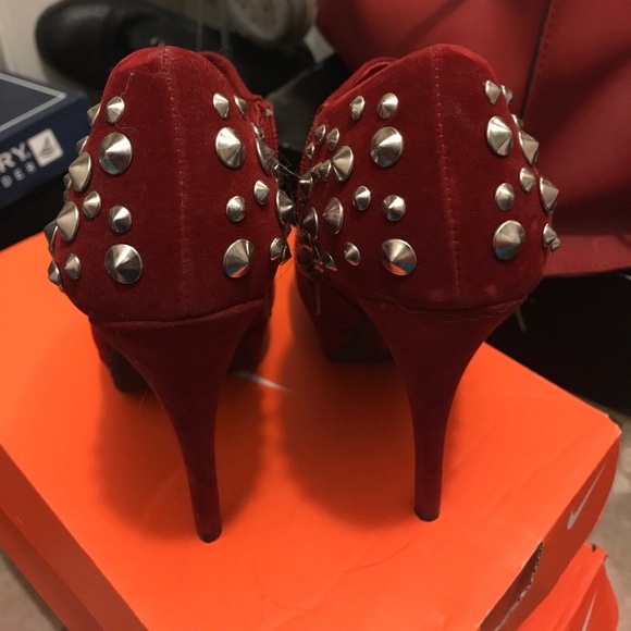 Red Charlotte Russe booties - Picture 2 of 3
