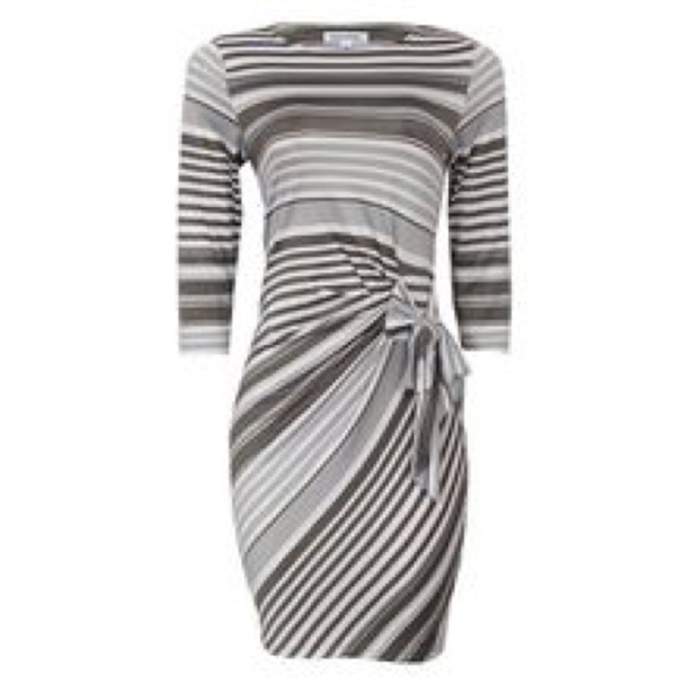Striped wrap dress