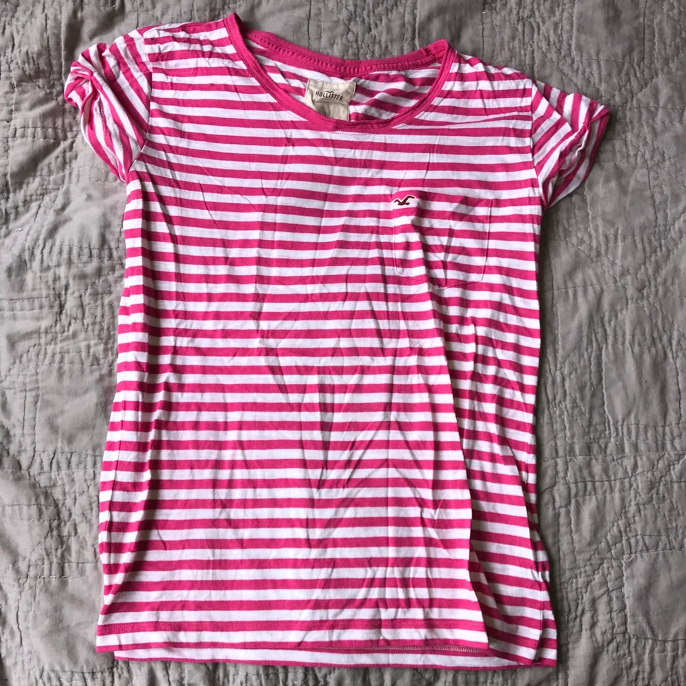 Pink and white striped shirt
