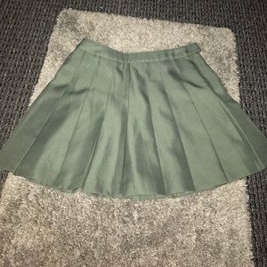 Olive green mini skirt