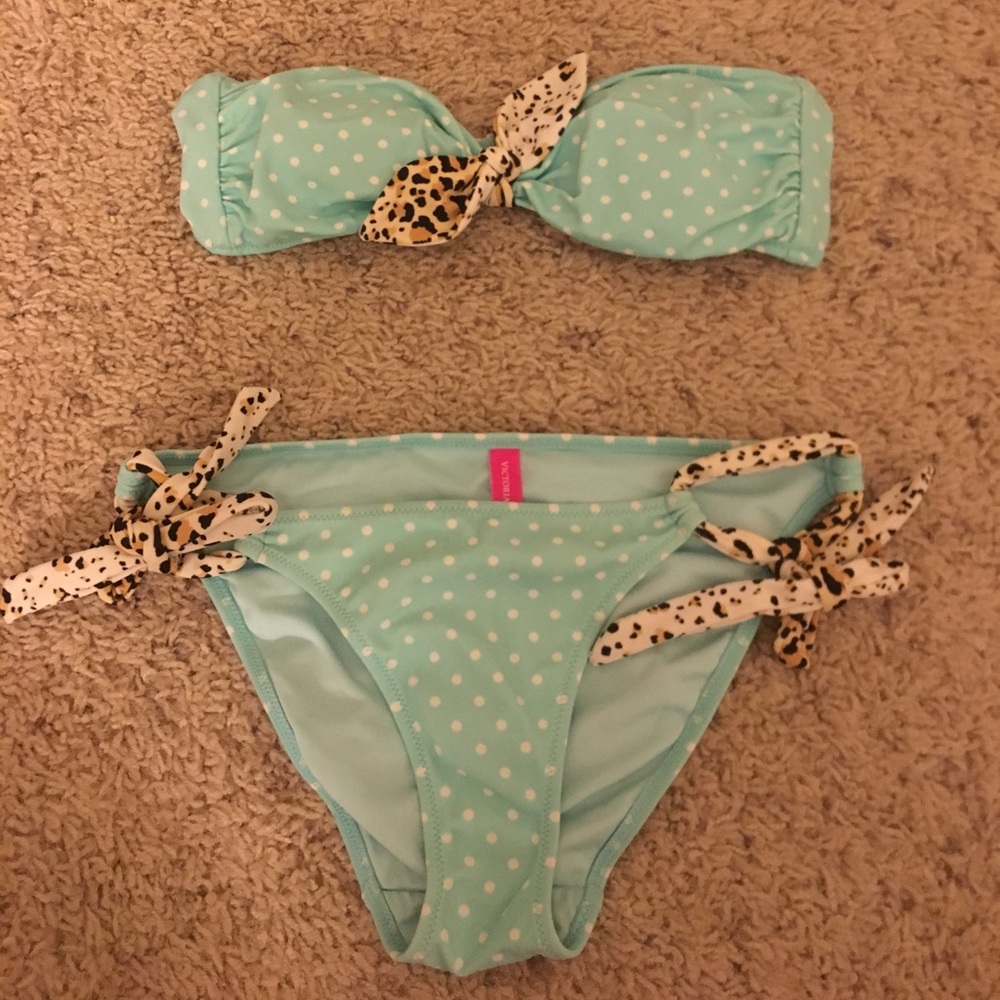 Victoria's Secret Bandeau and Side Tie Bottoms XS
