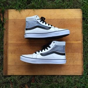 VANS Sk8 Hi Women's White & Black Mesh Shoes