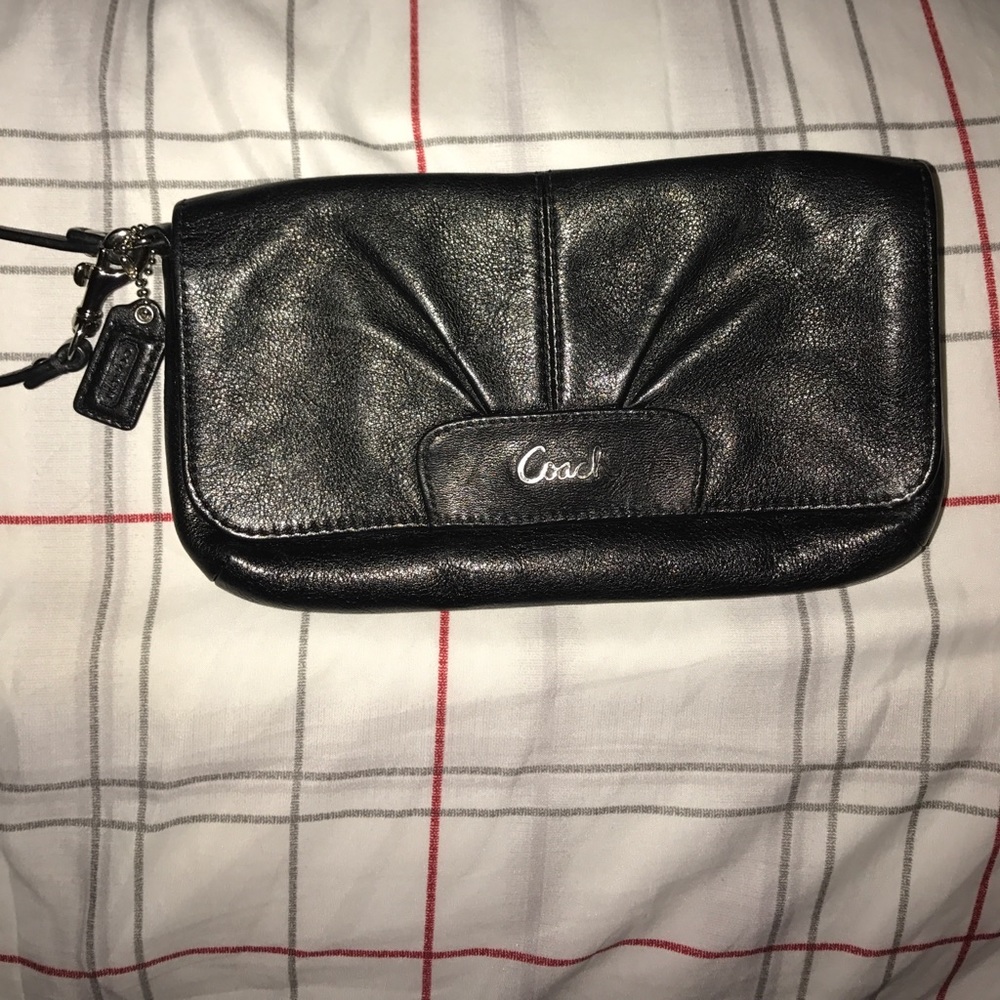 Coach black clutch