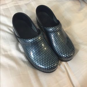 Dansko clogs blue polka dots size 39