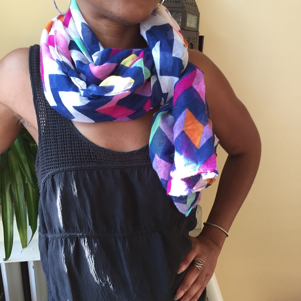Colorful Lightweight Aztec Print Scarf