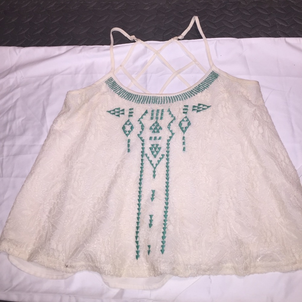 White printed Top