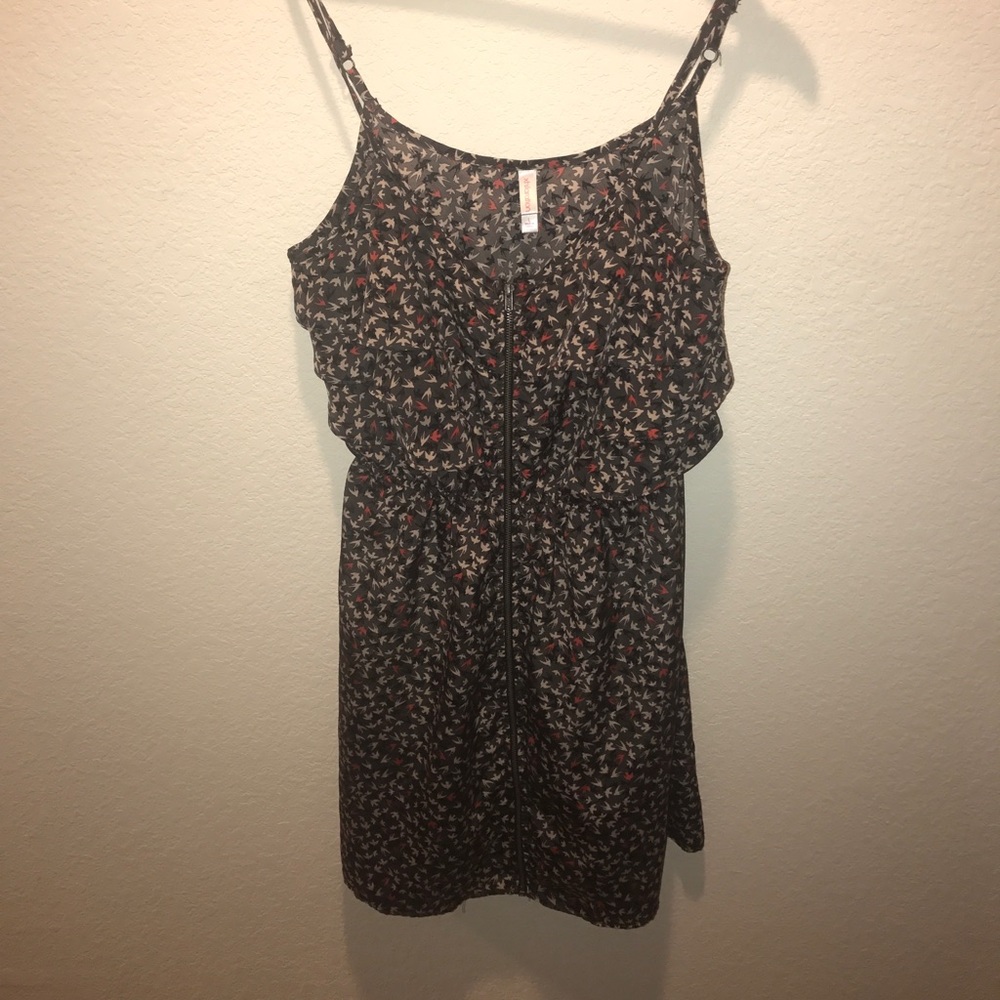 Zipper printed dress