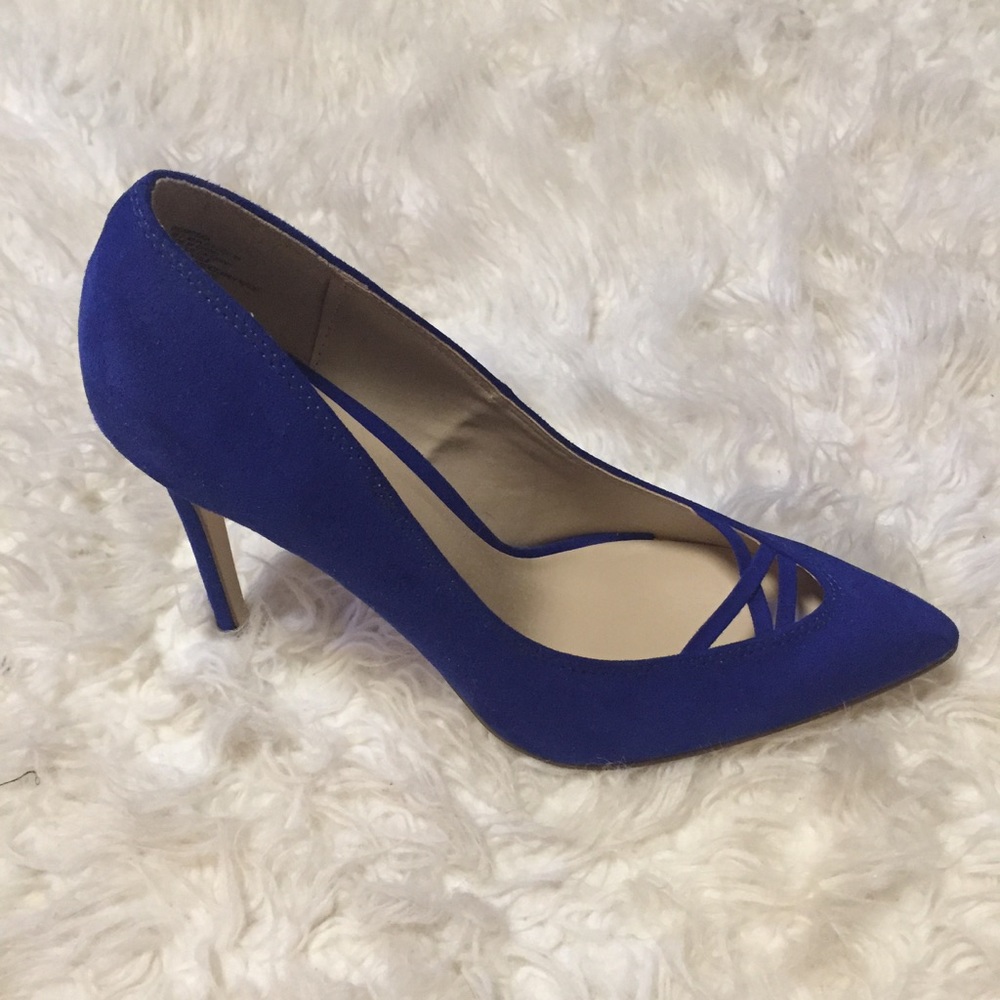 LAST CHANCE ‼️ JUSTFAB COBALT BLUE HEELS