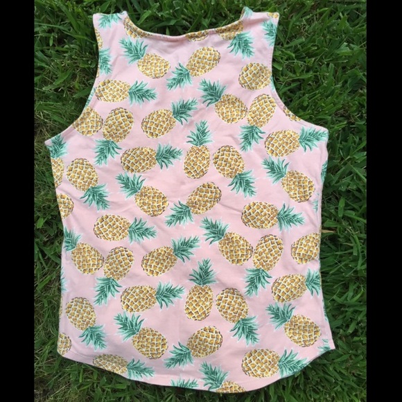 FOREVER 21 Girls Pineapple Tank Top XL - Picture 2 of 3