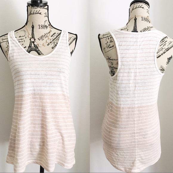 Mossimo Supply Co. Tops - Light Pink + White Striped Tank