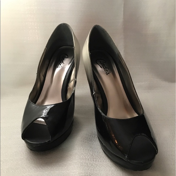 Candies Black Ombré Peep toe pumps - Picture 2 of 4