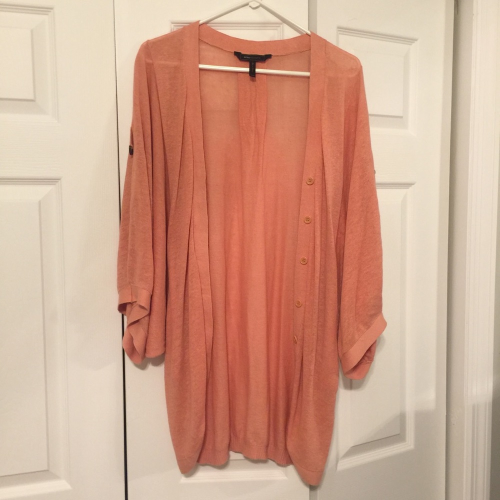 BCBG Maxazria oversized cardigan-blush XS/S