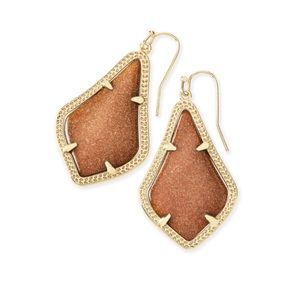 Kendra Scott Goldstone Burnt Orange Alex Earrings