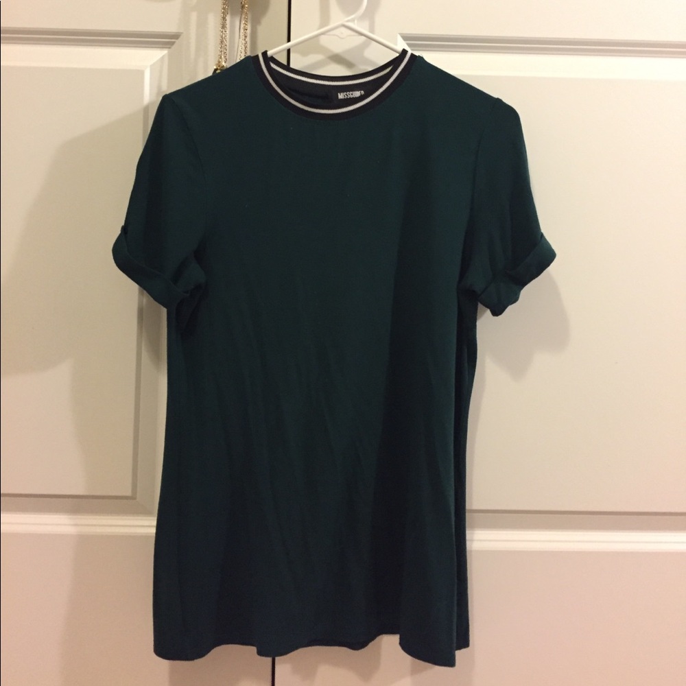 Missguided dark green tee