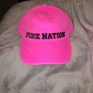 Bright pink nation baseball hat