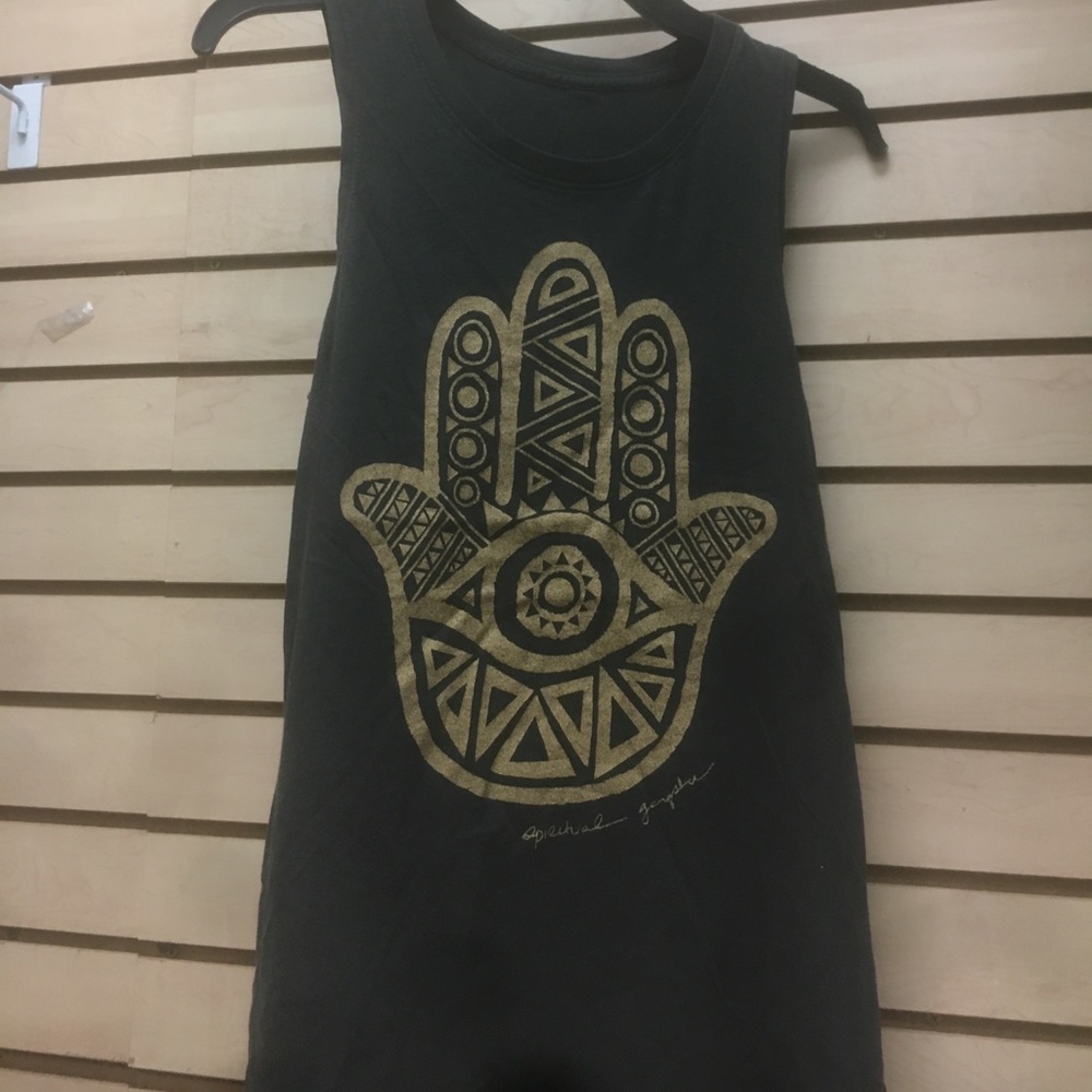 Spiritual gangster black tank New Hamsa siz m
