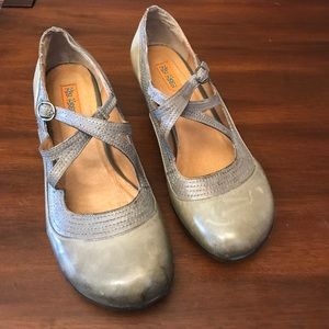 Miz Mooz grey leather Mary Janes size 10