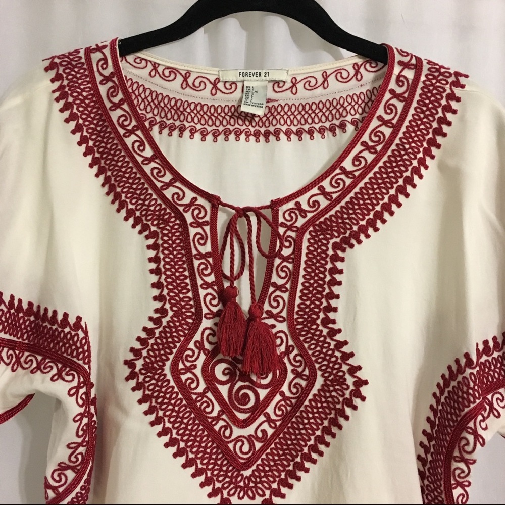 SOLD!❌ Forever 21 - Embroidered Top