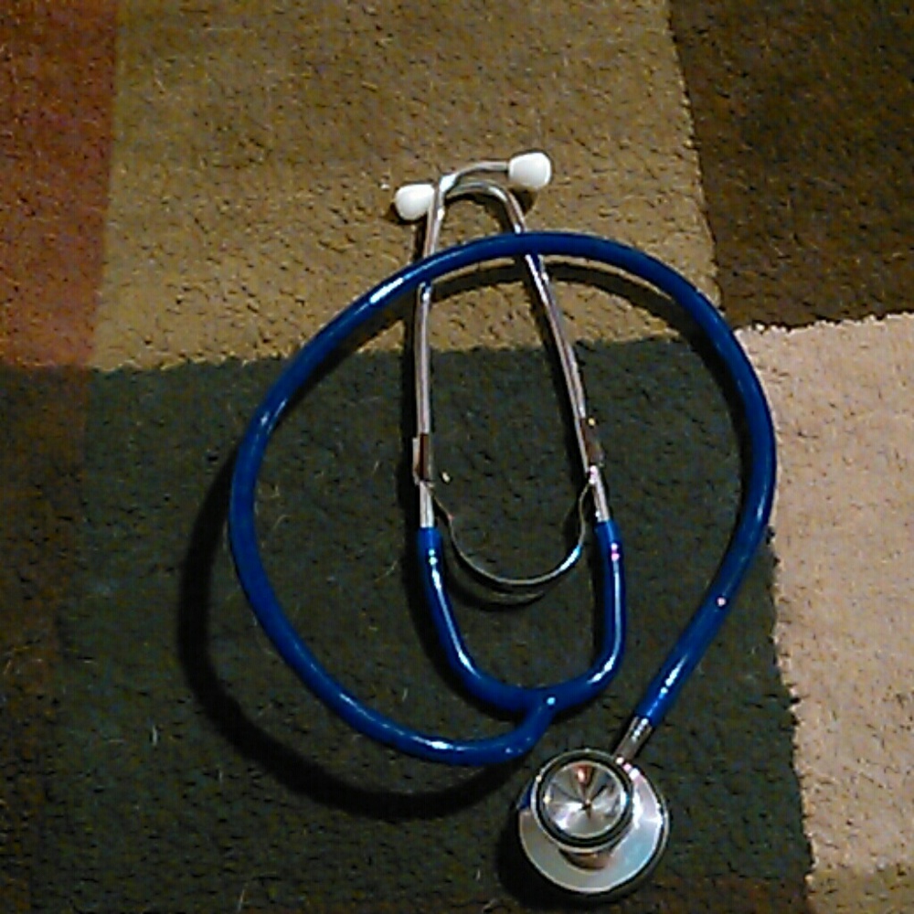 Blue stethoscope