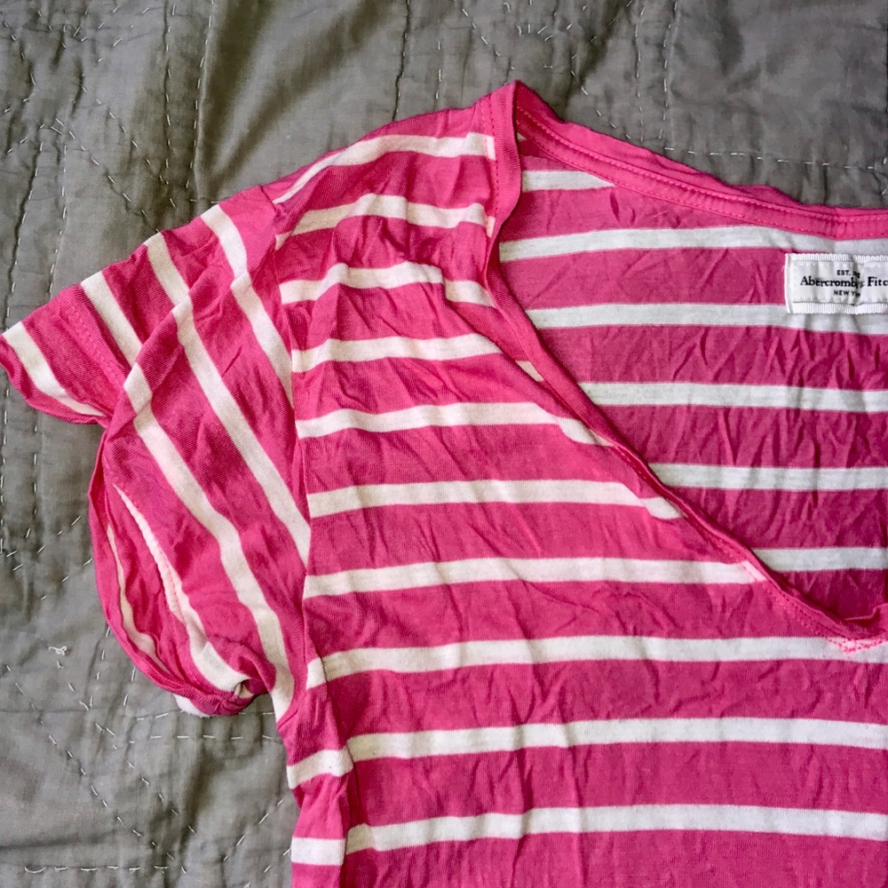 Pink and white striped shirt