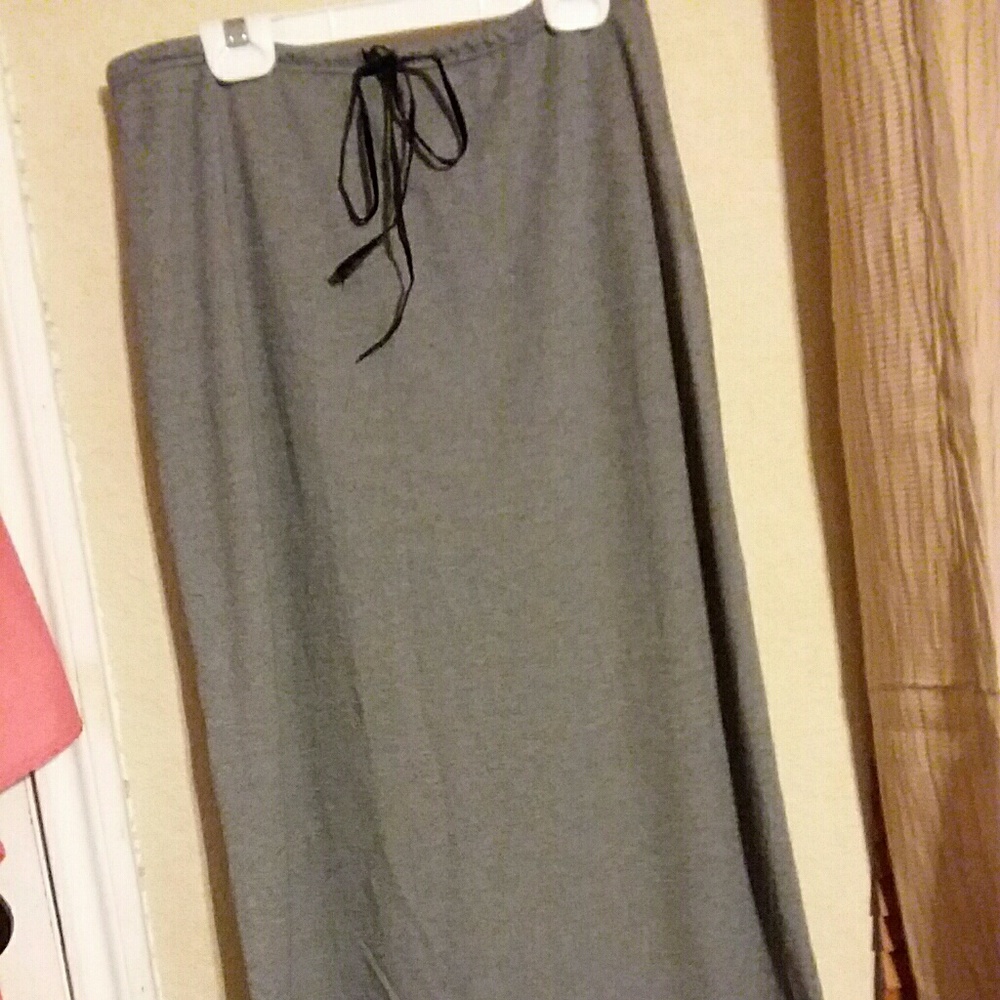 Long grey skirt