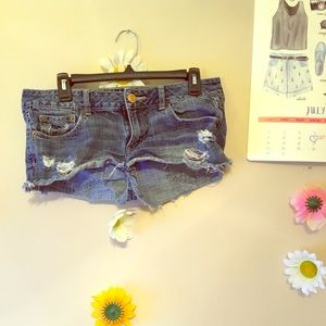 American Eagle Distressed Jean Shorts