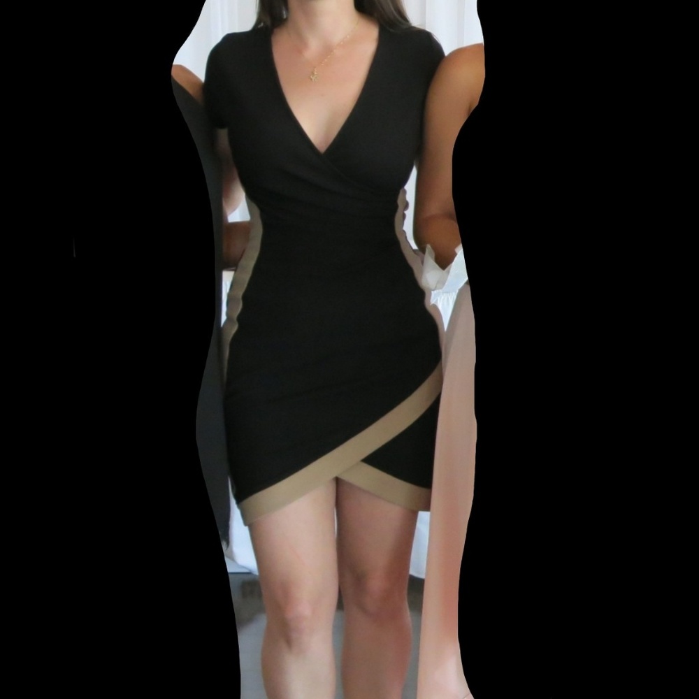Form fitting black dress