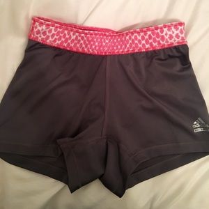 Adidas grey spandex shorts