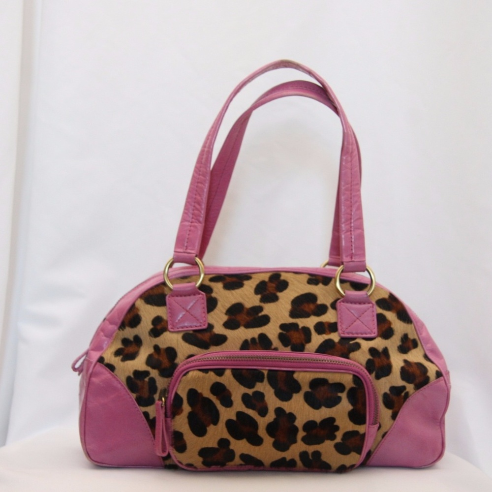 Nicole Miller ponyhair and leather bag