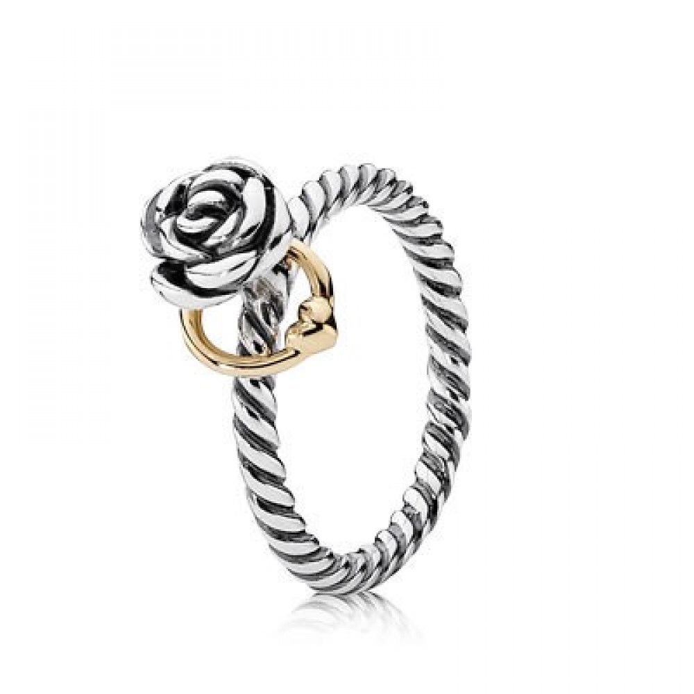 Rose and Heart Ring