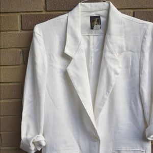 Vintage Oversized White Blazer