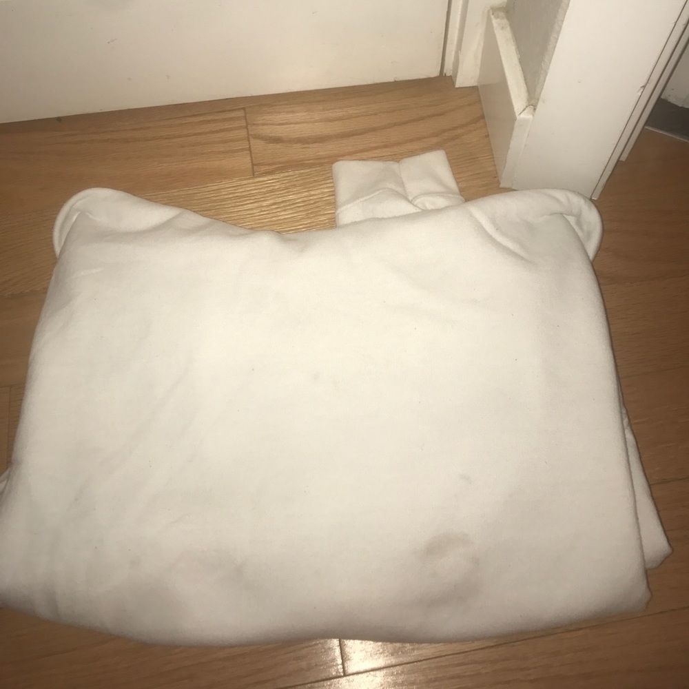 plain white sweatshirt