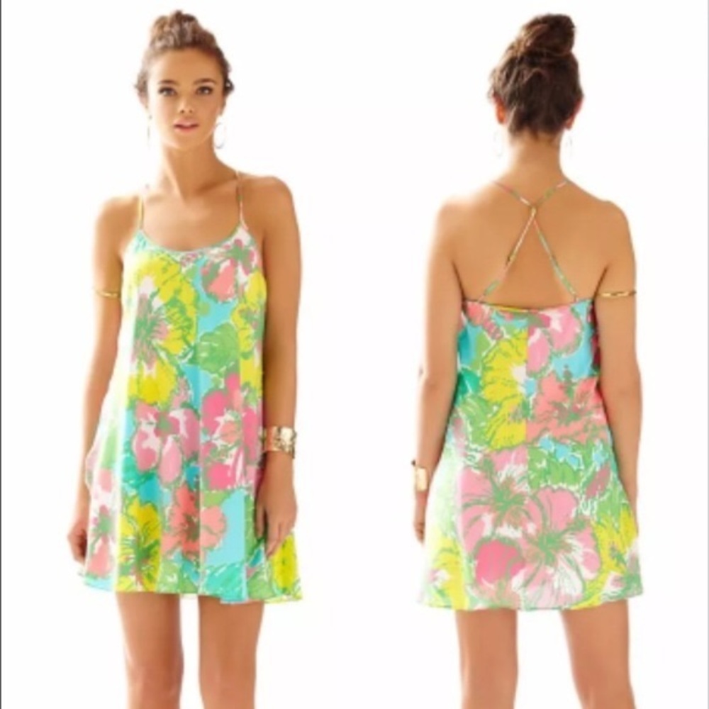 Lilly Pulitzer maisy silk slip dress size Large