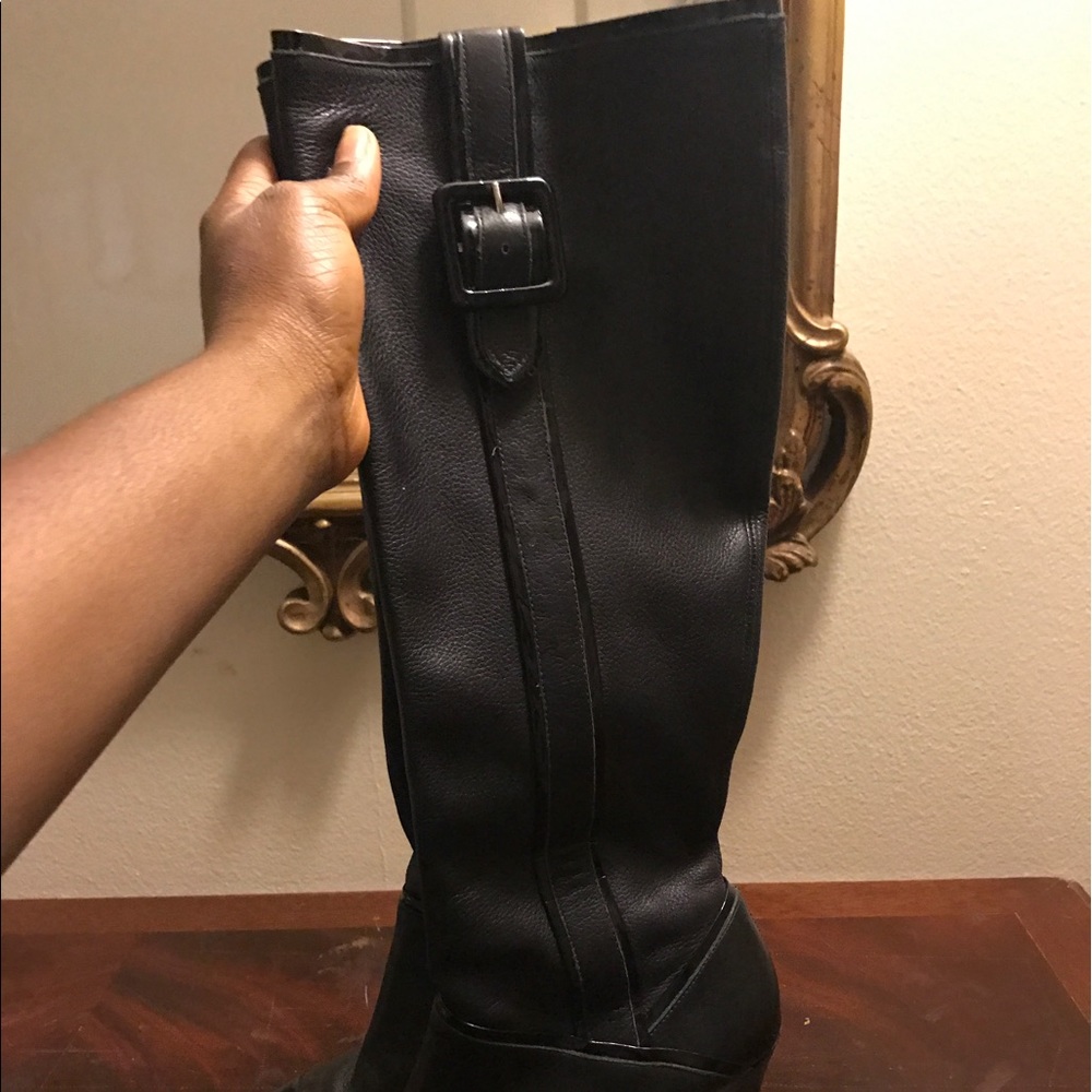 Jeager leather black boots