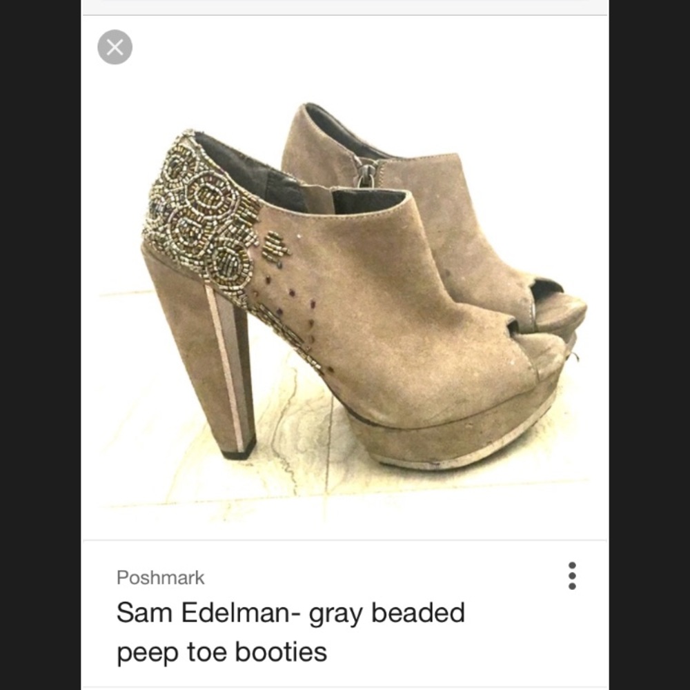 Sam Eldeman peep toe booties