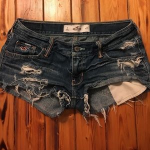Hollister destroyed denim jean short