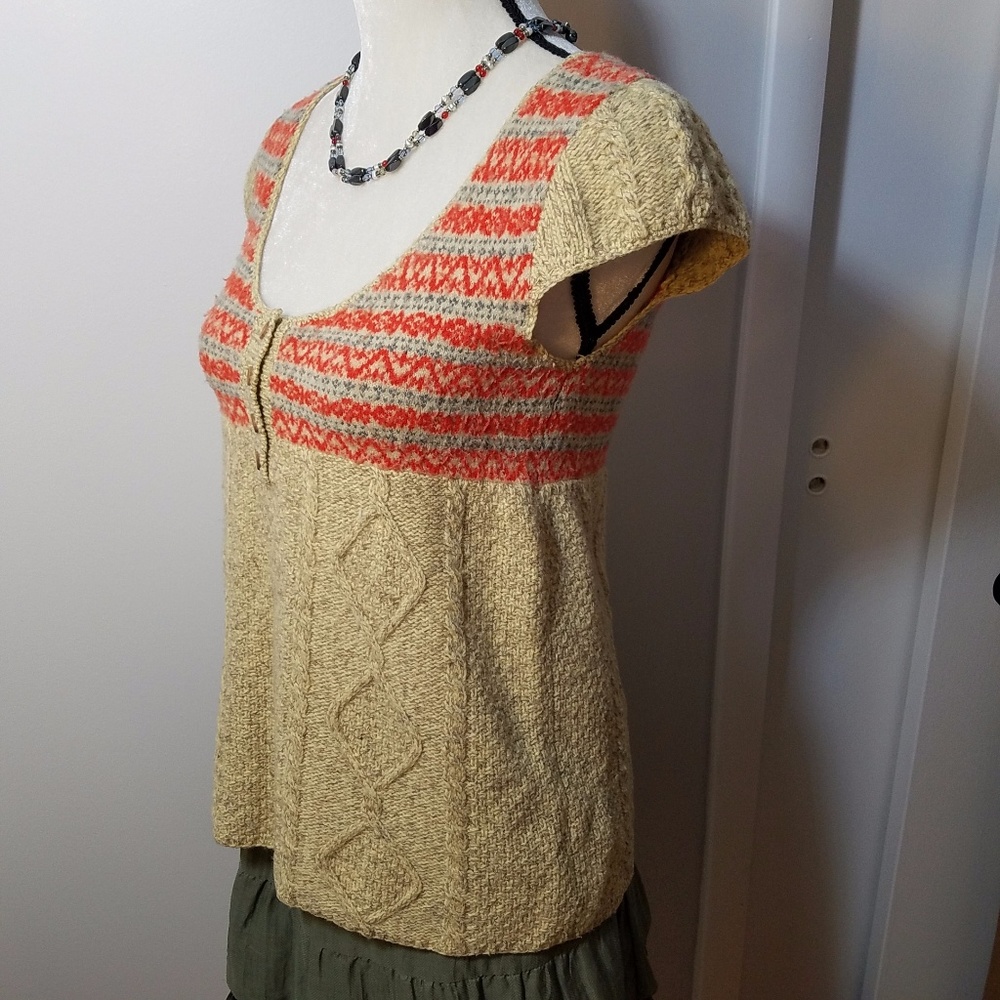 Free People Short Sleeved Sweater Top - Picture 5 of 7