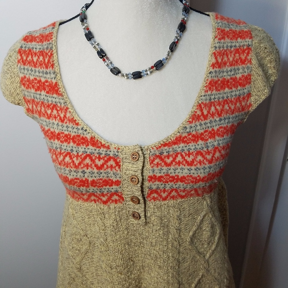 Free People Short Sleeved Sweater Top - Picture 2 of 7