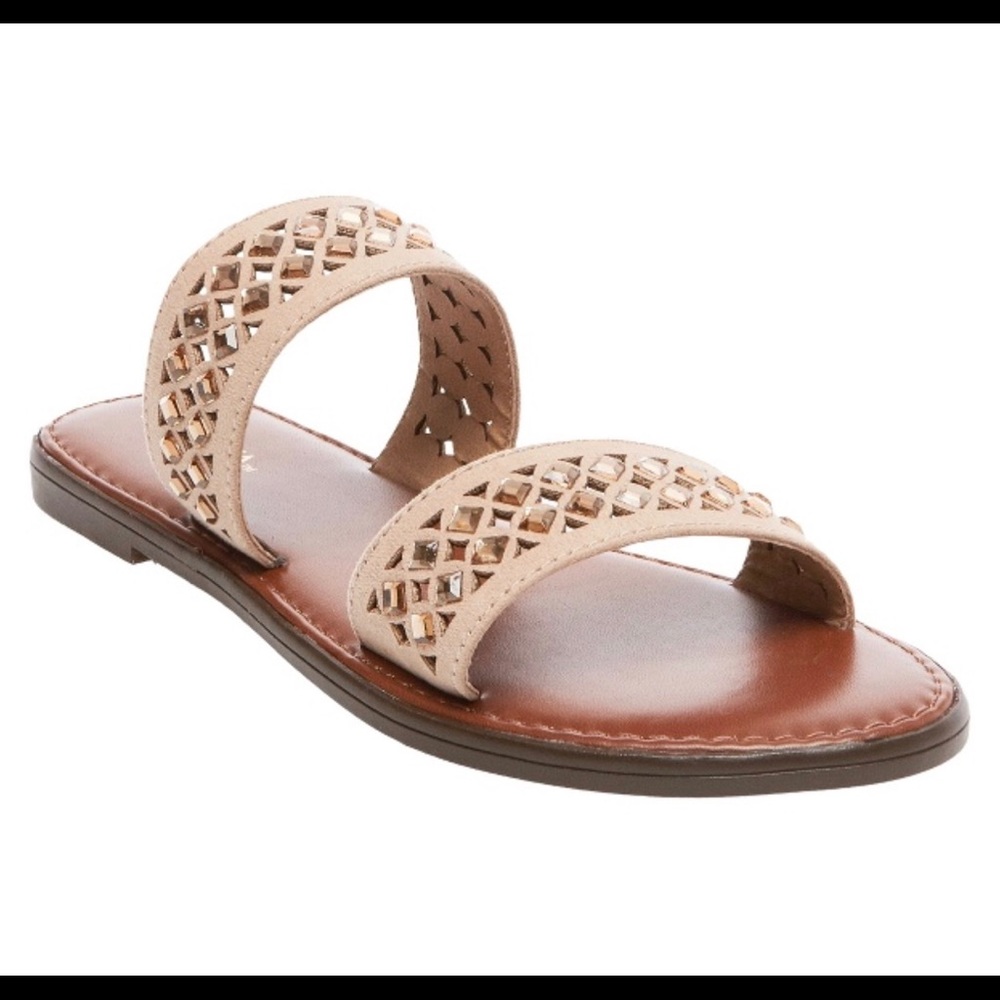Mina Slide Sandals, Merona Light Taupe, Size 8