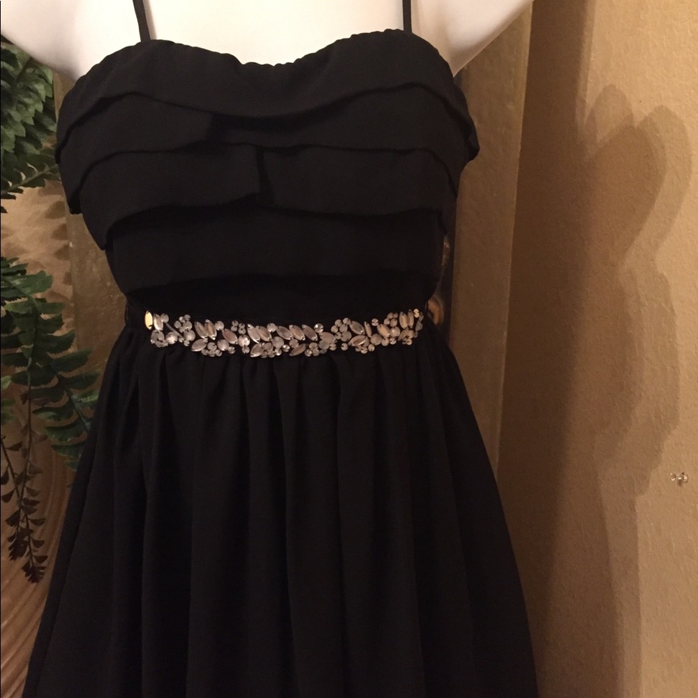 City Studio Preowned Black Empire Dress Sz 3