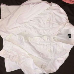 White button down top