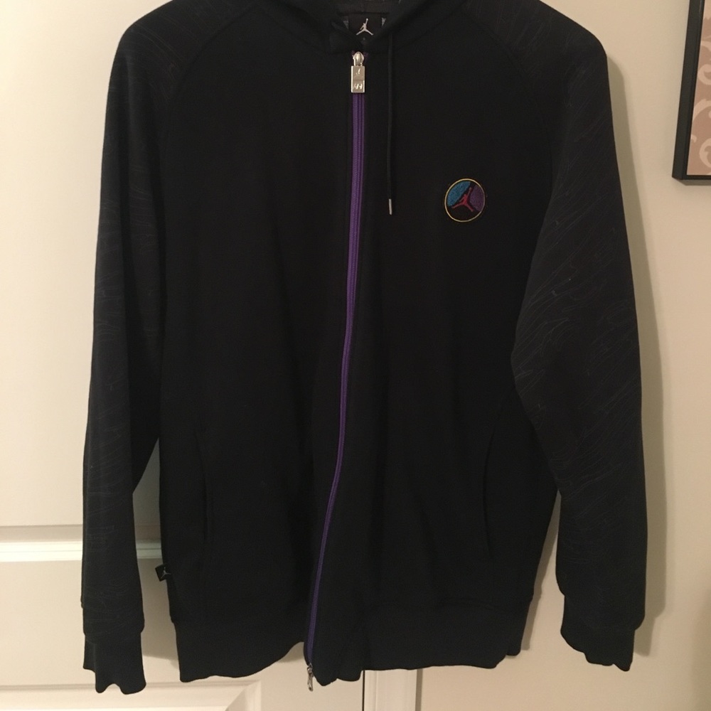 Black Jordan Zip Up Sweatshirt