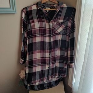 Sneak Peek Soft Plaid Flannel Tunic