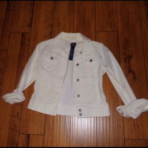 Lucky Brand XS White Denim Jacket