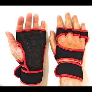 Weight Lifting Gloves with Built-In Wrist , L