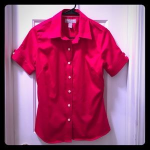 BANANA REPUBLIC  🌺 Hot Pink Oxford Blouse 4