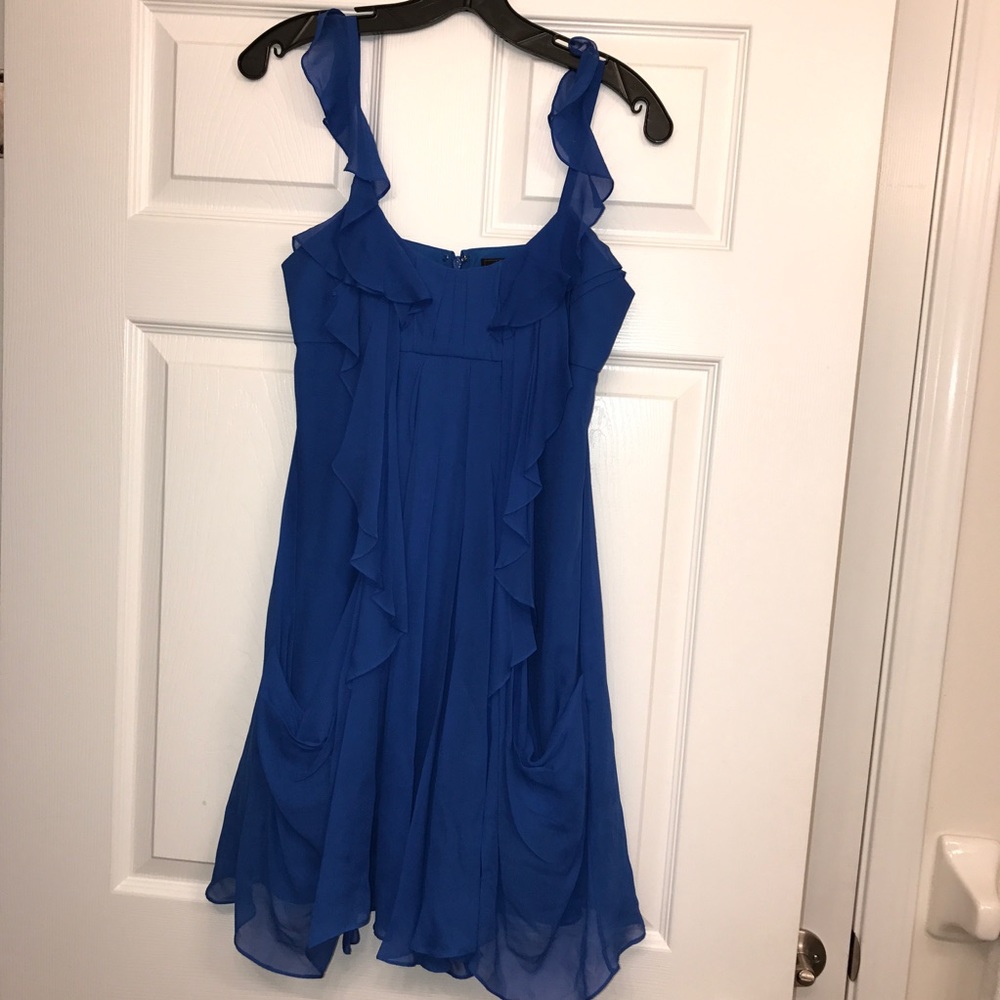 BCBGMaxAzria Ruffled Blue Dress Size 0