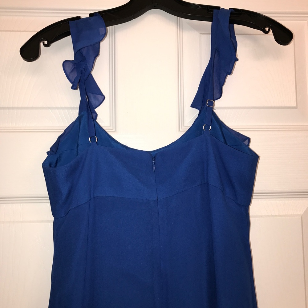 BCBGMaxAzria Ruffled Blue Dress Size 0 - Picture 6 of 7
