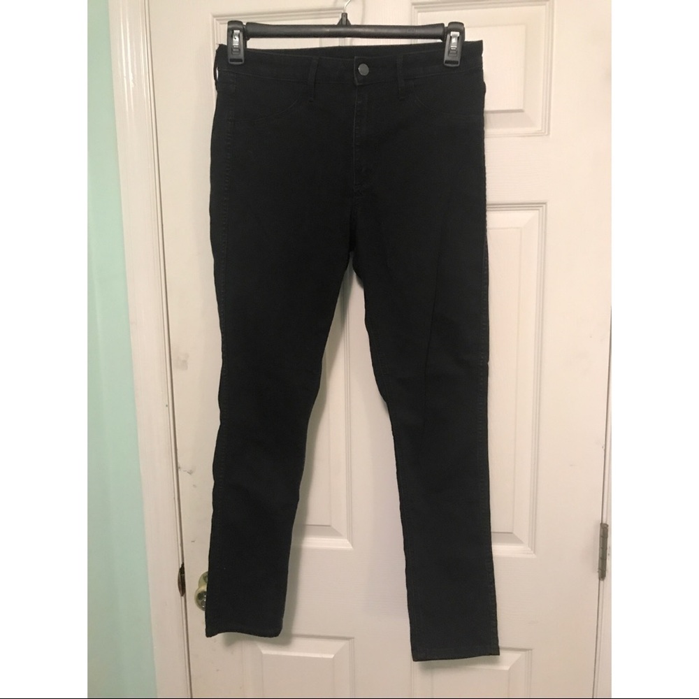 H&M Skinny Ankle High Waist Black Jeans