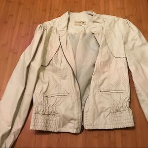 Faux Leather Bomber Jacket
